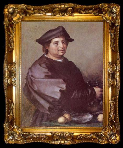 framed  Andrea del Sarto Selbstportrat, ta009-2